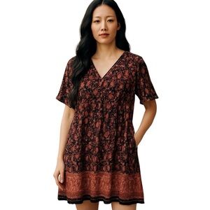 💙SALE 3/$25 ANTHRO STARING AT STARS COLD SHOULDER TUNIC MINI DRESS S